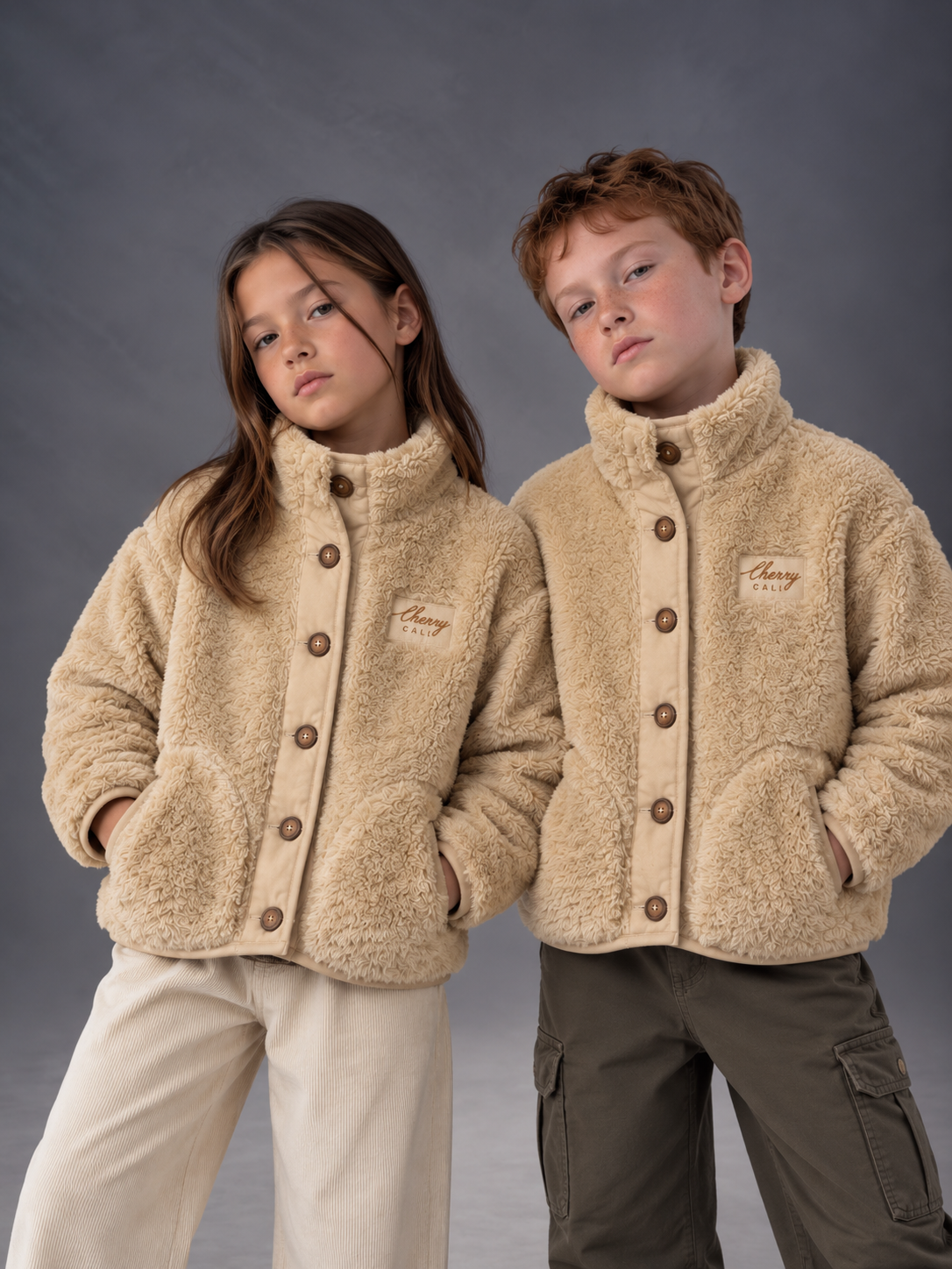 Unisex Kids Cozy Teddy Fleece Coat