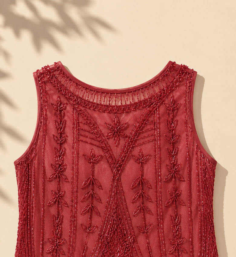 Girls Pink Beaded Embellished A-Line Party Dress