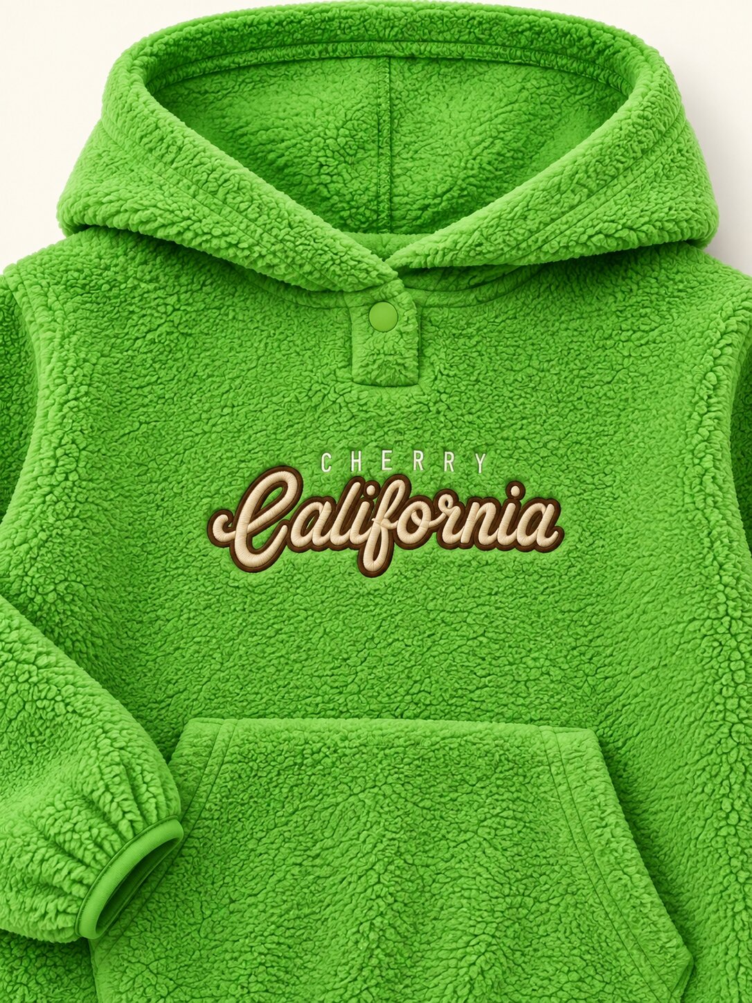Kids Unisex Green Hooded Sweatshirt