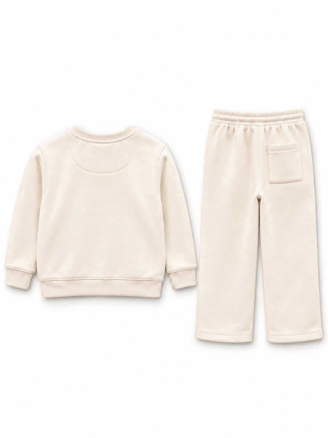 Girls Cartoon Patchwork Full-Sleeve Sweatshirt with Trousers Set