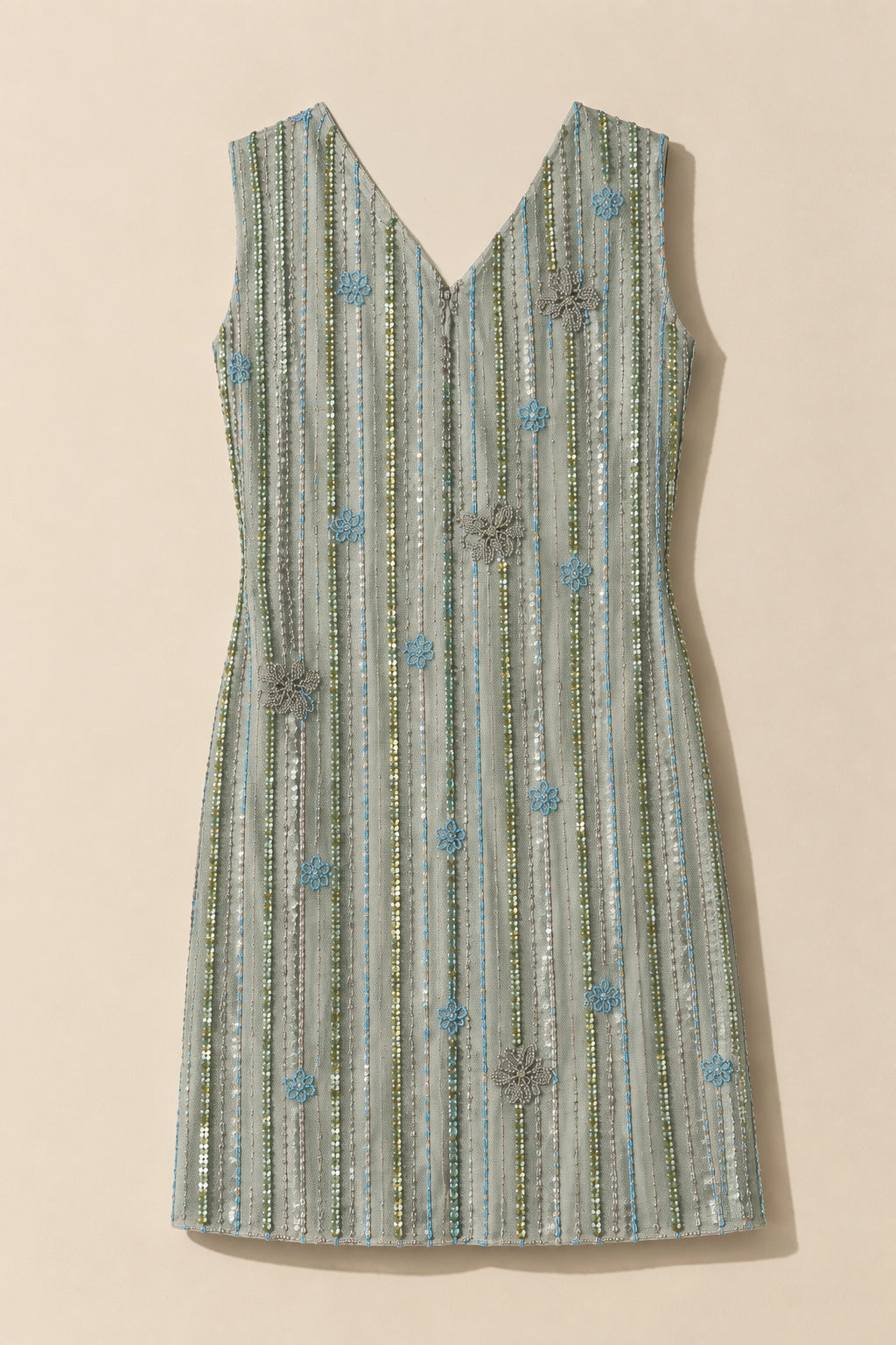 Girls Mint Butterfly Sequin A-Line Party Dress