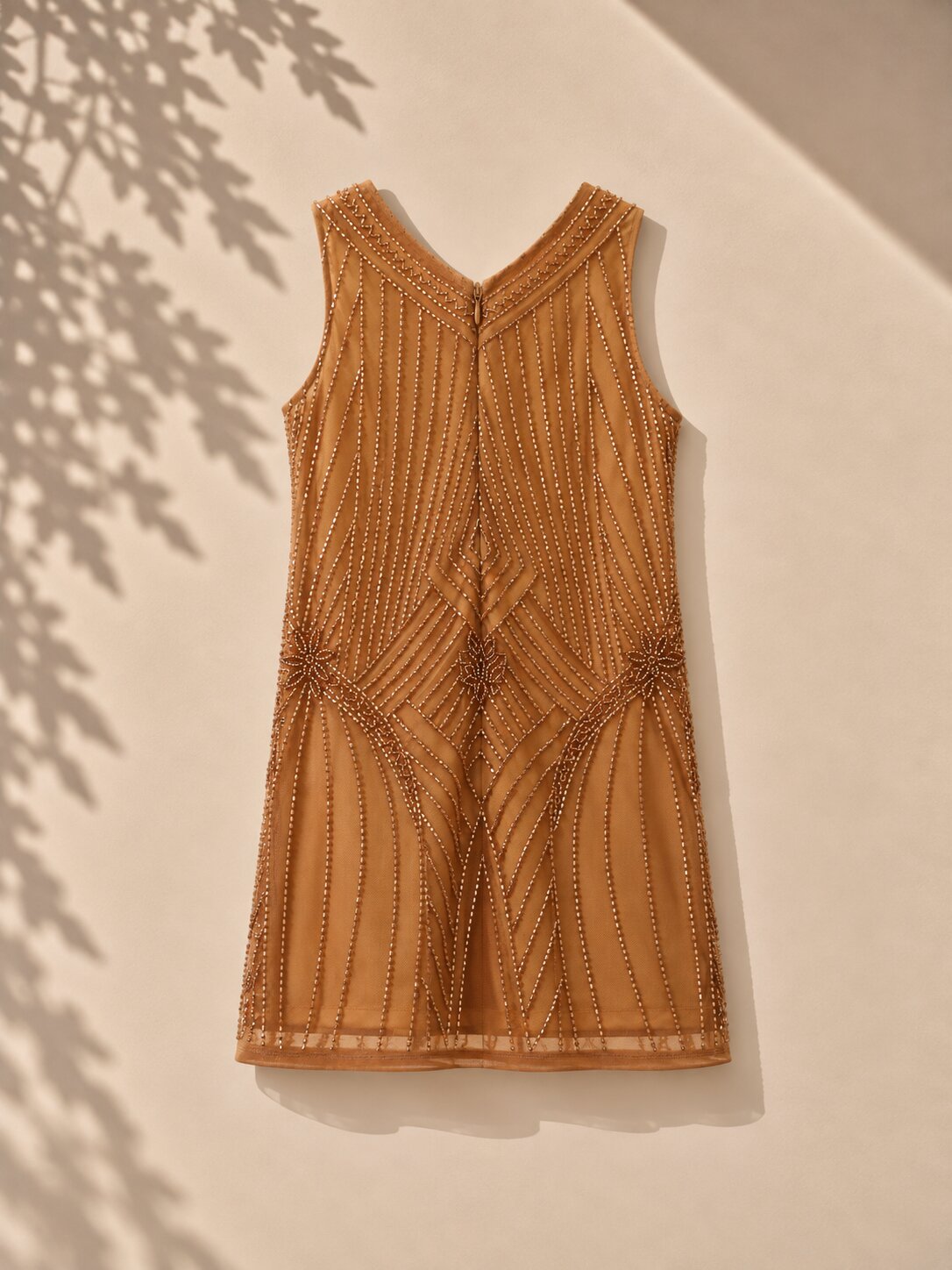 Girls Rose Gold Sequin Embellished Party Dress
