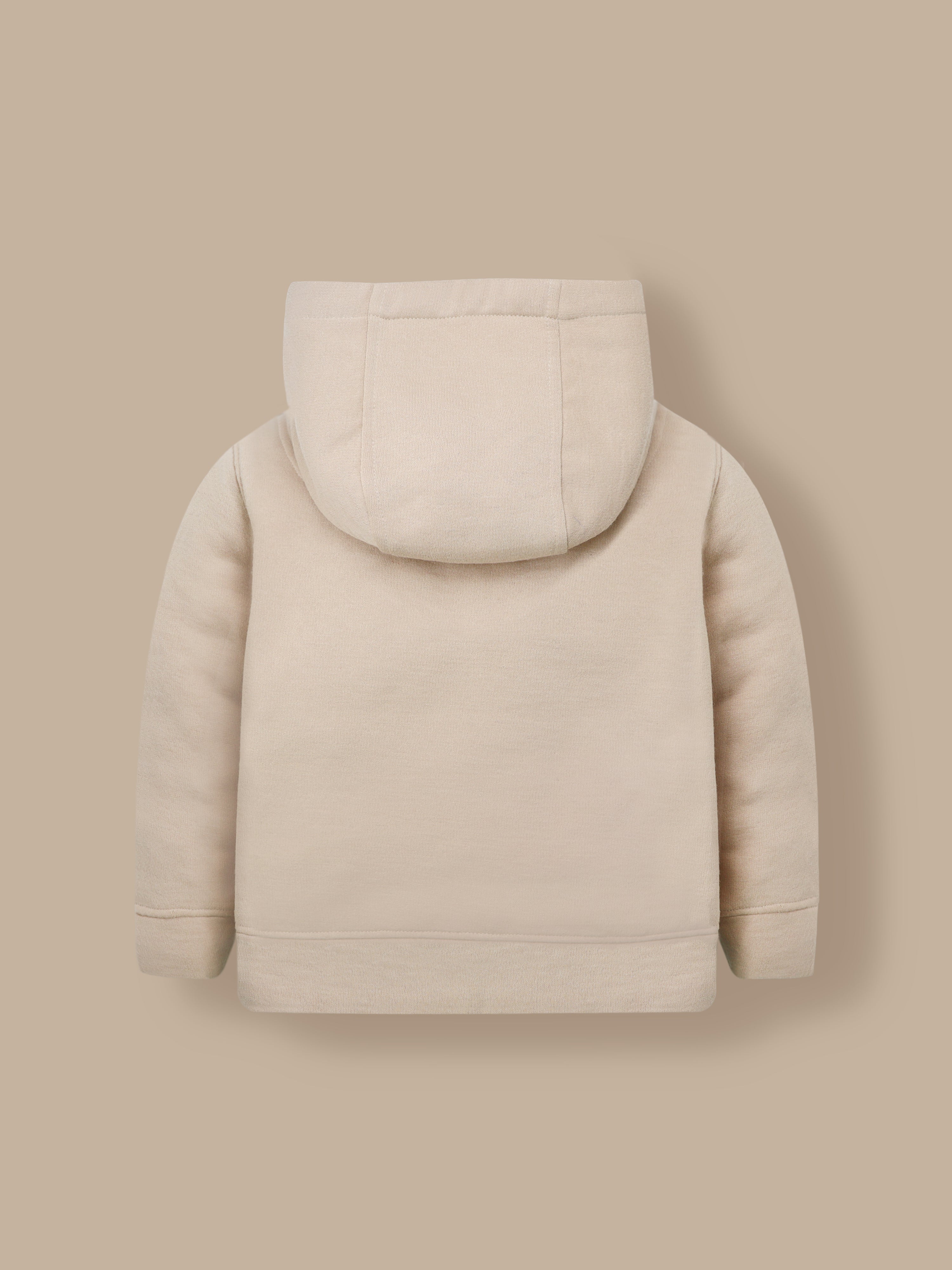Cherry Crumble Elegant Beige Hoodie