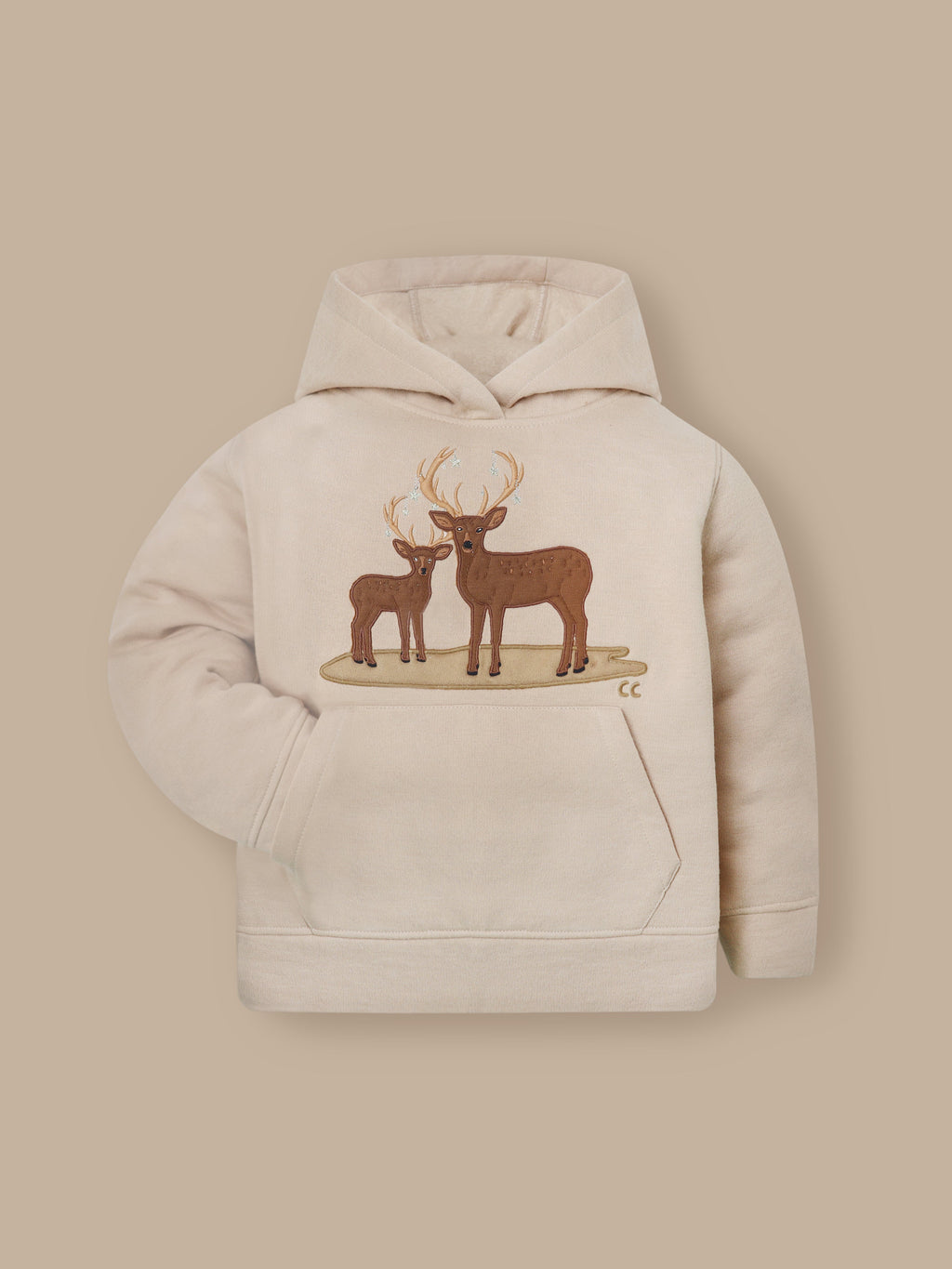 Cherry Crumble Elegant Beige Hoodie