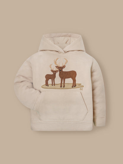 Cherry Crumble Elegant Beige Hoodie
