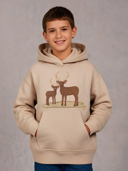 Cherry Crumble Elegant Beige Hoodie