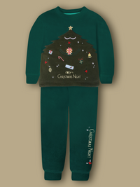Wrap your little one in cozy comfort with the Cherry Crumble Bottle Green Winter Nightsuit, designed to keep them snug and stylish during the colder months. Crafted from 100% premium polyester.