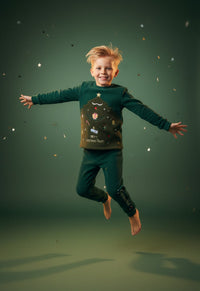 Wrap your little one in cozy comfort with the Cherry Crumble Bottle Green Winter Nightsuit, designed to keep them snug and stylish during the colder months. Crafted from 100% premium polyester.