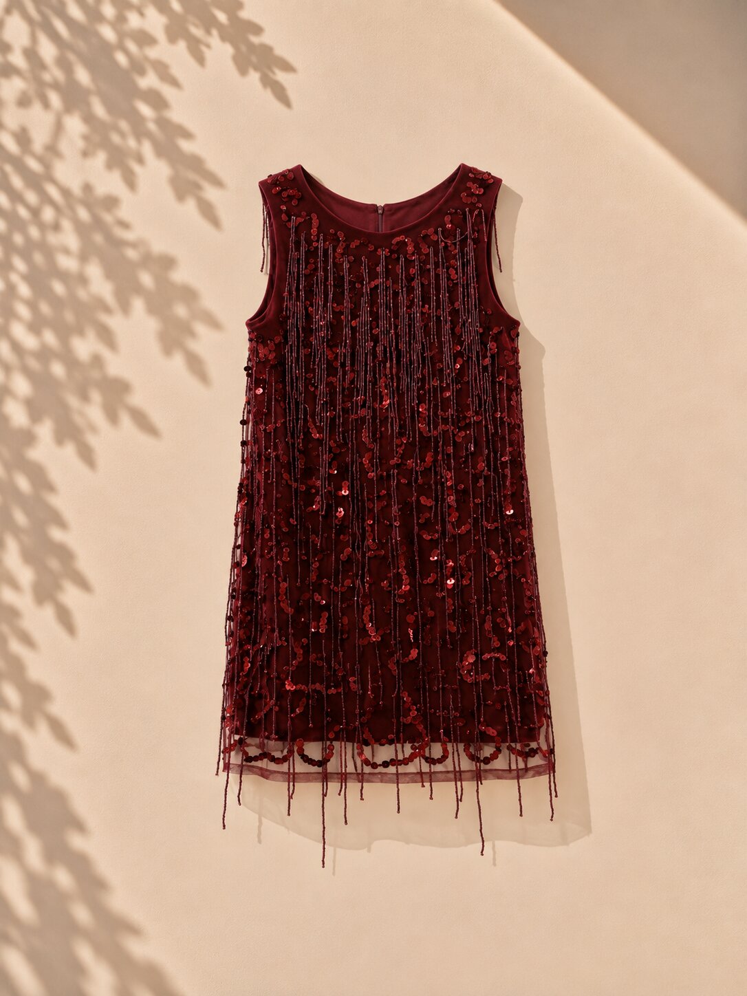 Maroon Sequin Party Dress for Girls