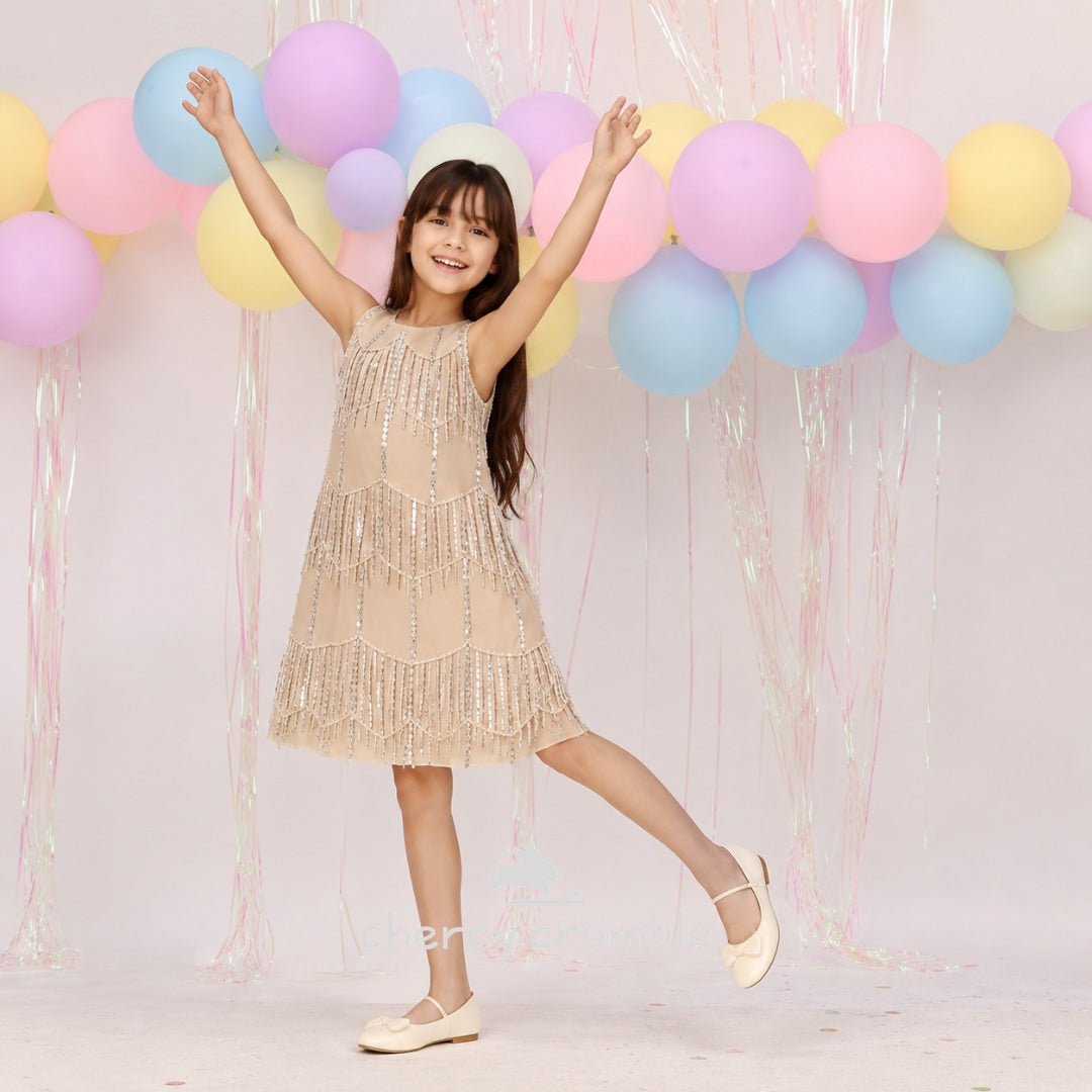 Sparkle Cream Dress
