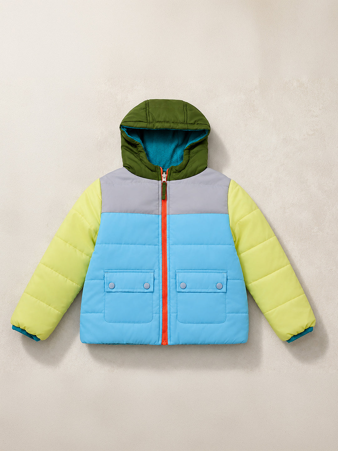 Unisex Kids Reversible Colourblock Winter Jacket