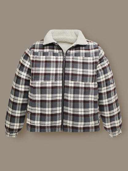 Cherry Crumble Multicolor Checkmate Reversible Winter Jacket