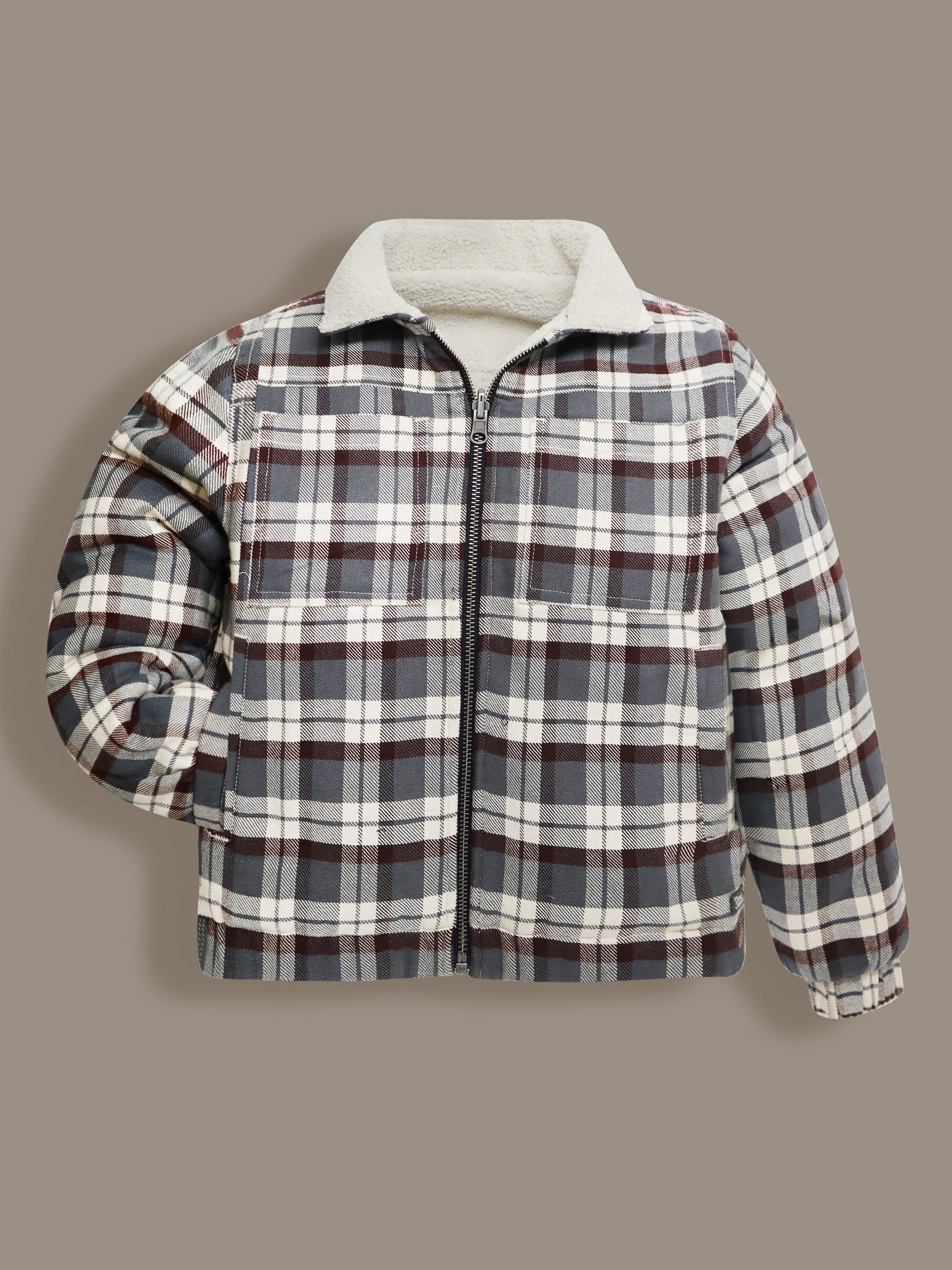 Cherry Crumble Multicolor Checkmate Reversible Winter Jacket