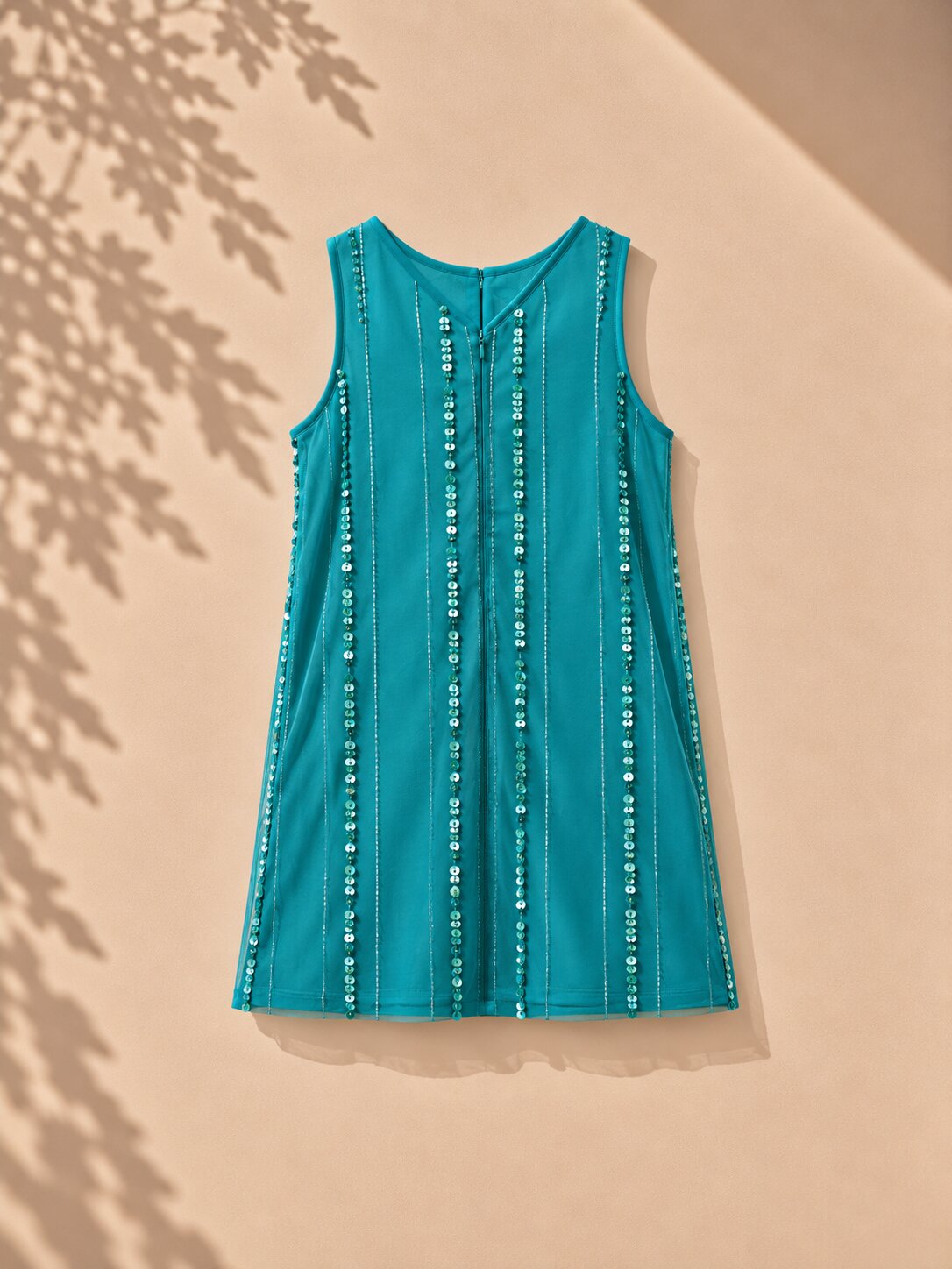 Turquoise Blue Sequin Party Dress for Girls