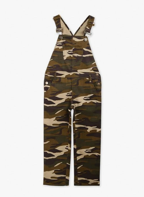 Unisex Kids Regular Fit Camouflage Dungaree