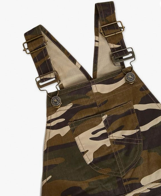 Unisex Kids Regular Fit Camouflage Dungaree