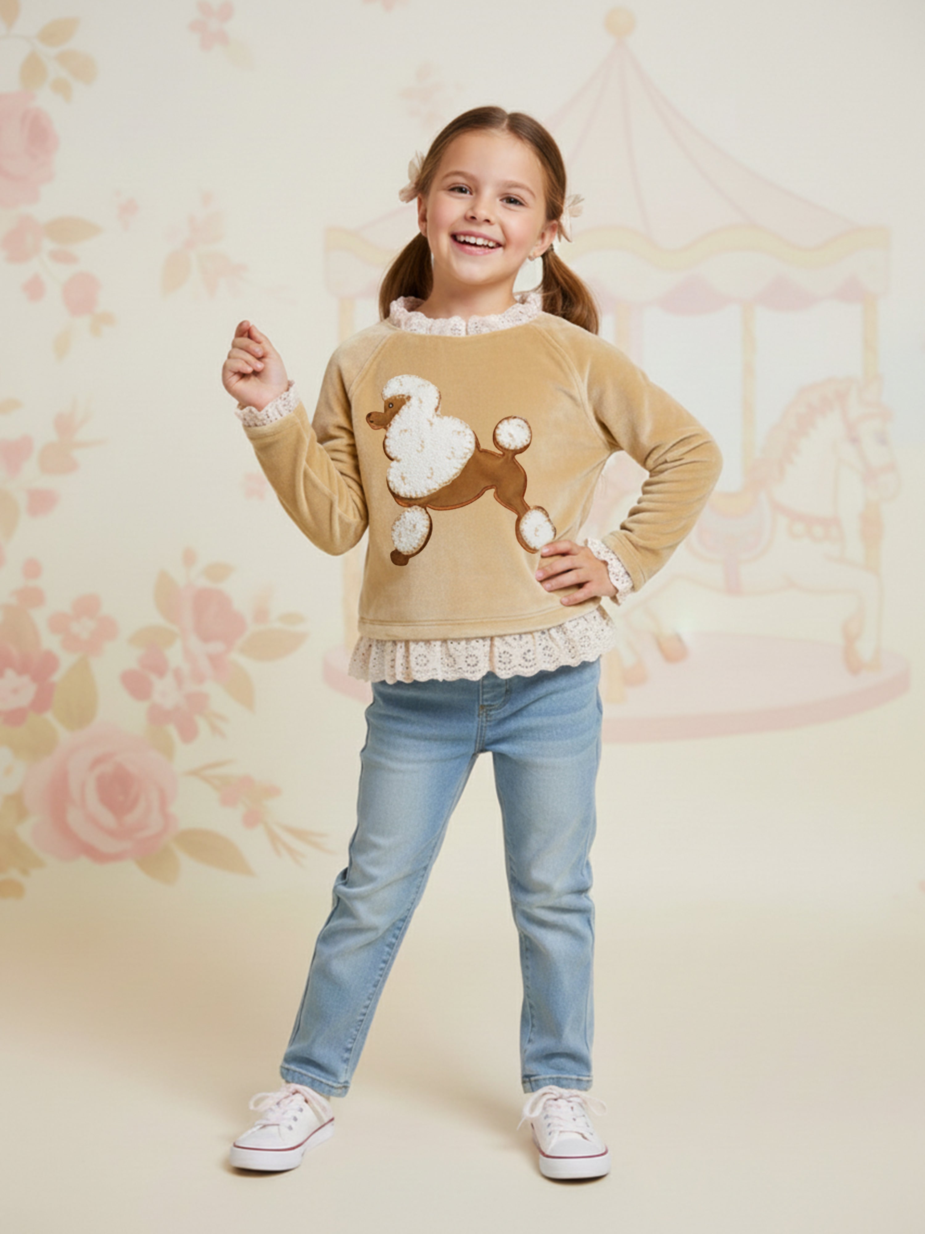 Cocoa Brown Velvet Cozy Sweatshirt