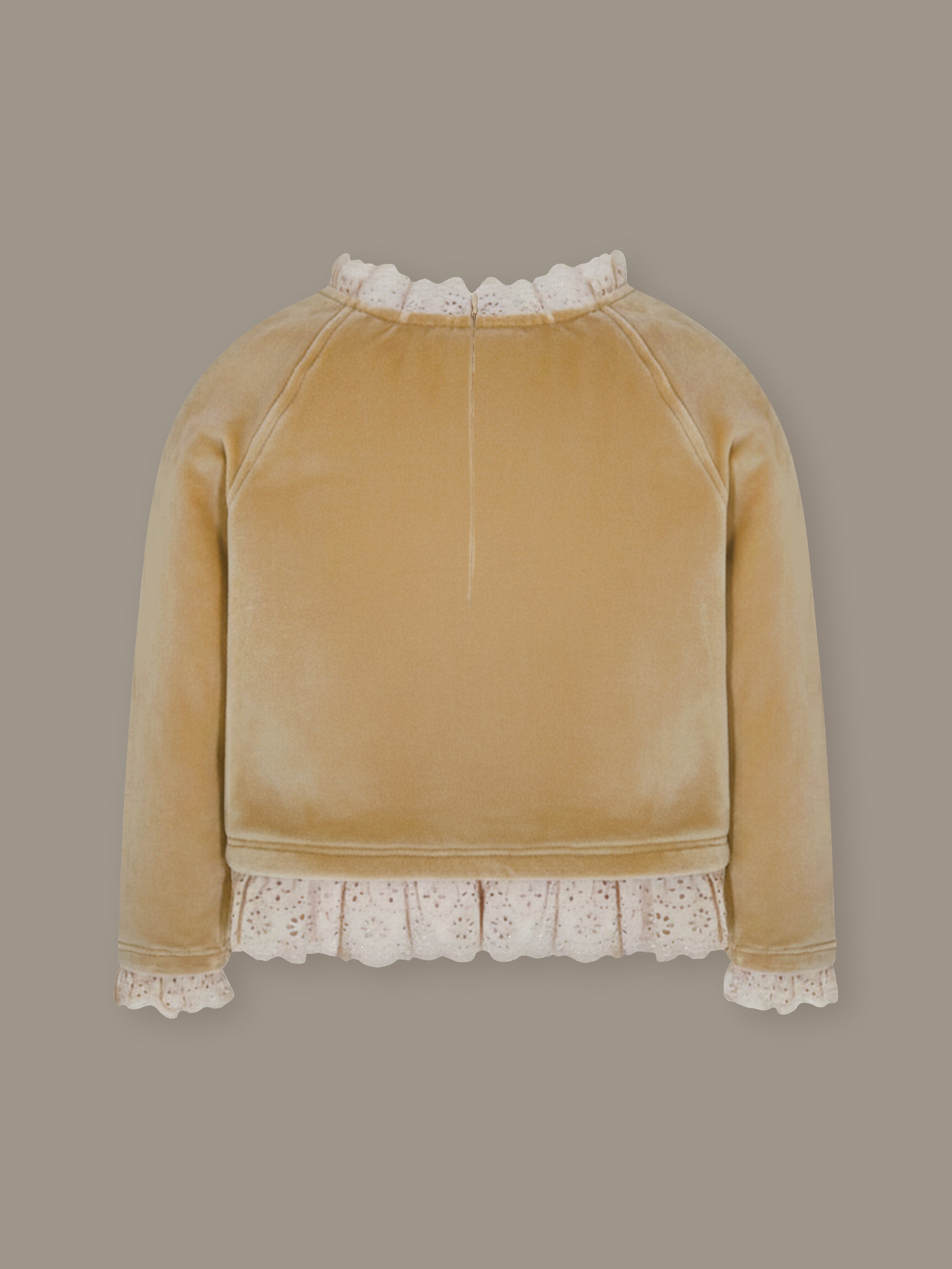 Cocoa Brown Velvet Cozy Sweatshirt