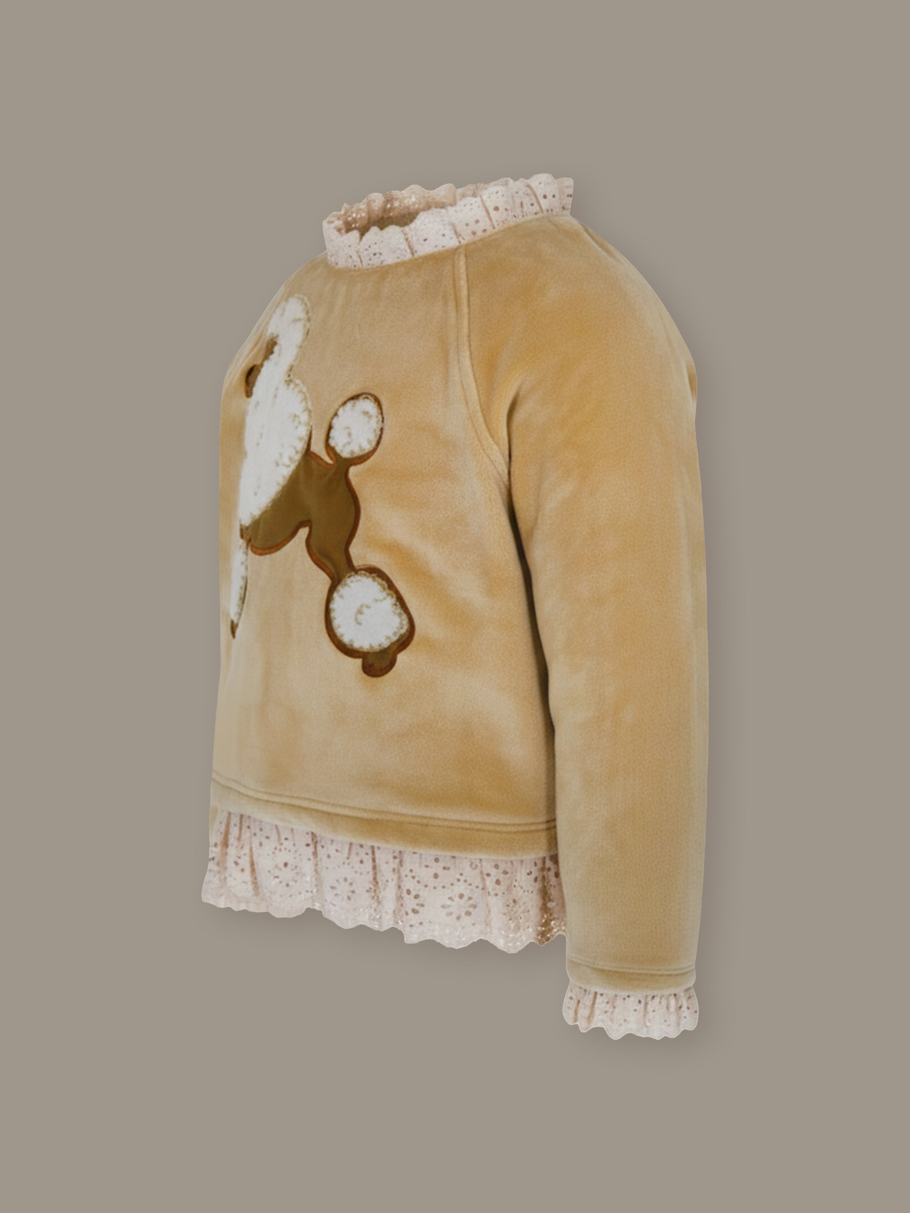Cocoa Brown Velvet Cozy Sweatshirt