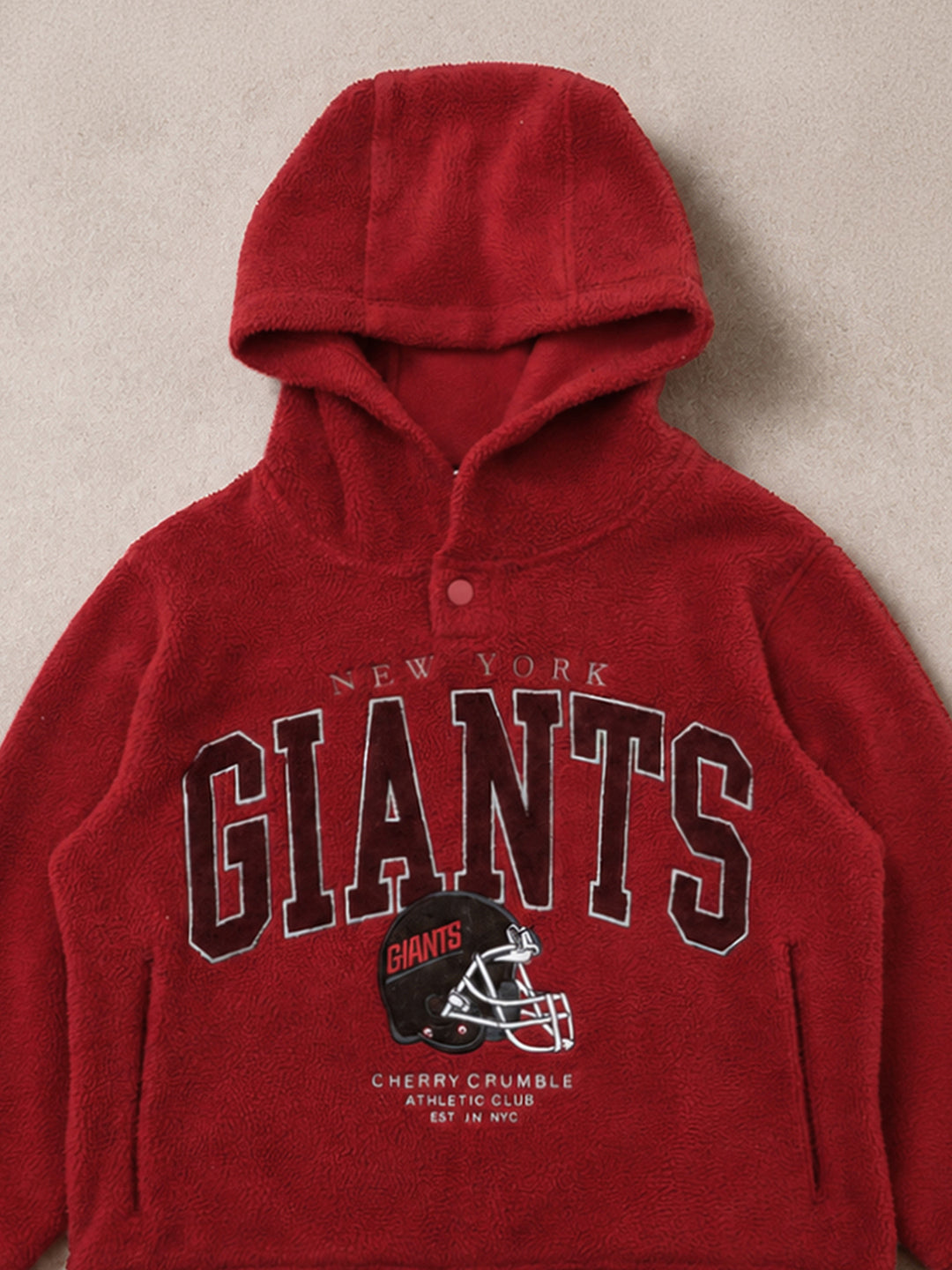 Kids Unisex Maroon Solid Hooded Sweatshirt