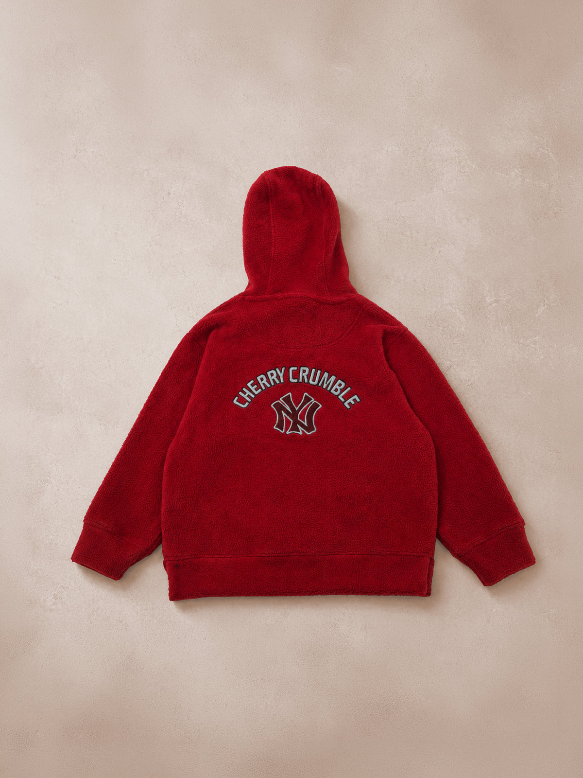 Kids Unisex Maroon Solid Hooded Sweatshirt