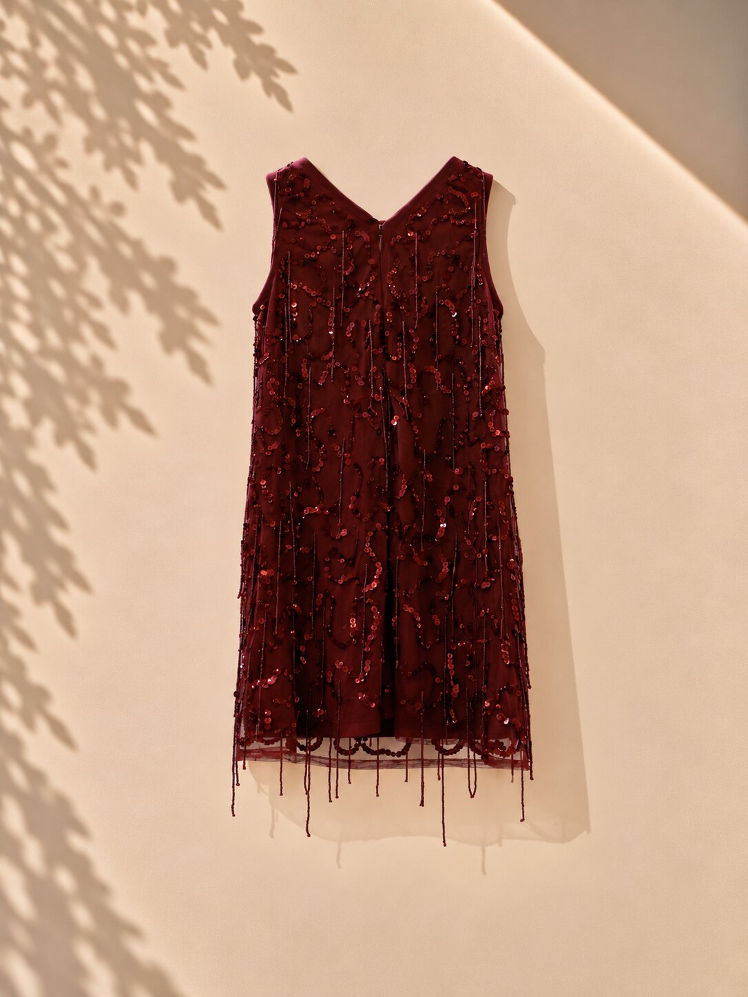 Maroon Sequin Party Dress for Girls
