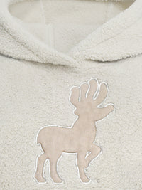 Add a touch of warmth and whimsy to your child's winter wardrobe with the Cherry Crumble Beige Solid Hooded Winter Hoodie, thoughtfully crafted for both boys and girls.