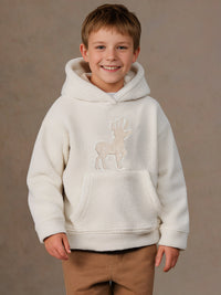 Add a touch of warmth and whimsy to your child's winter wardrobe with the Cherry Crumble Beige Solid Hooded Winter Hoodie, thoughtfully crafted for both boys and girls.