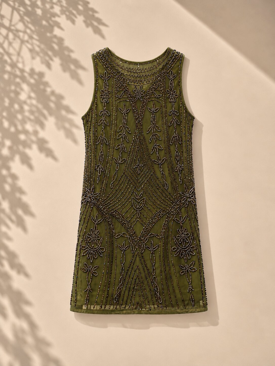 Girls Green Sequin Embellished Party Dress