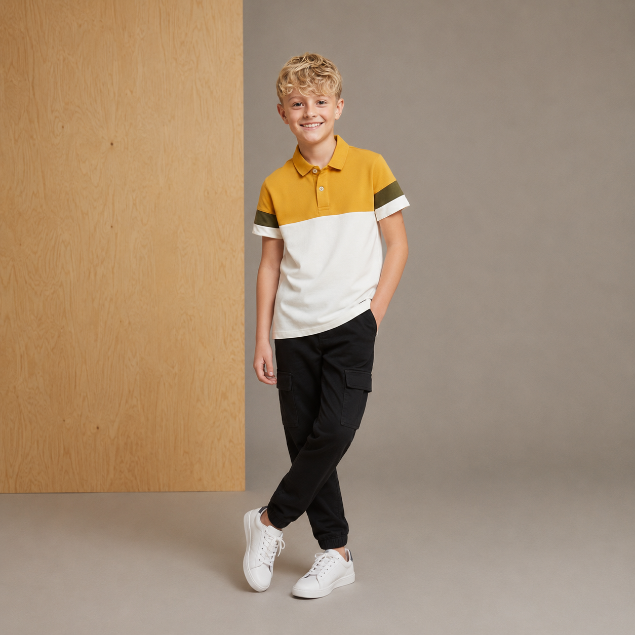 Kids Multicolor Comfort Fit Polo T-Shirt