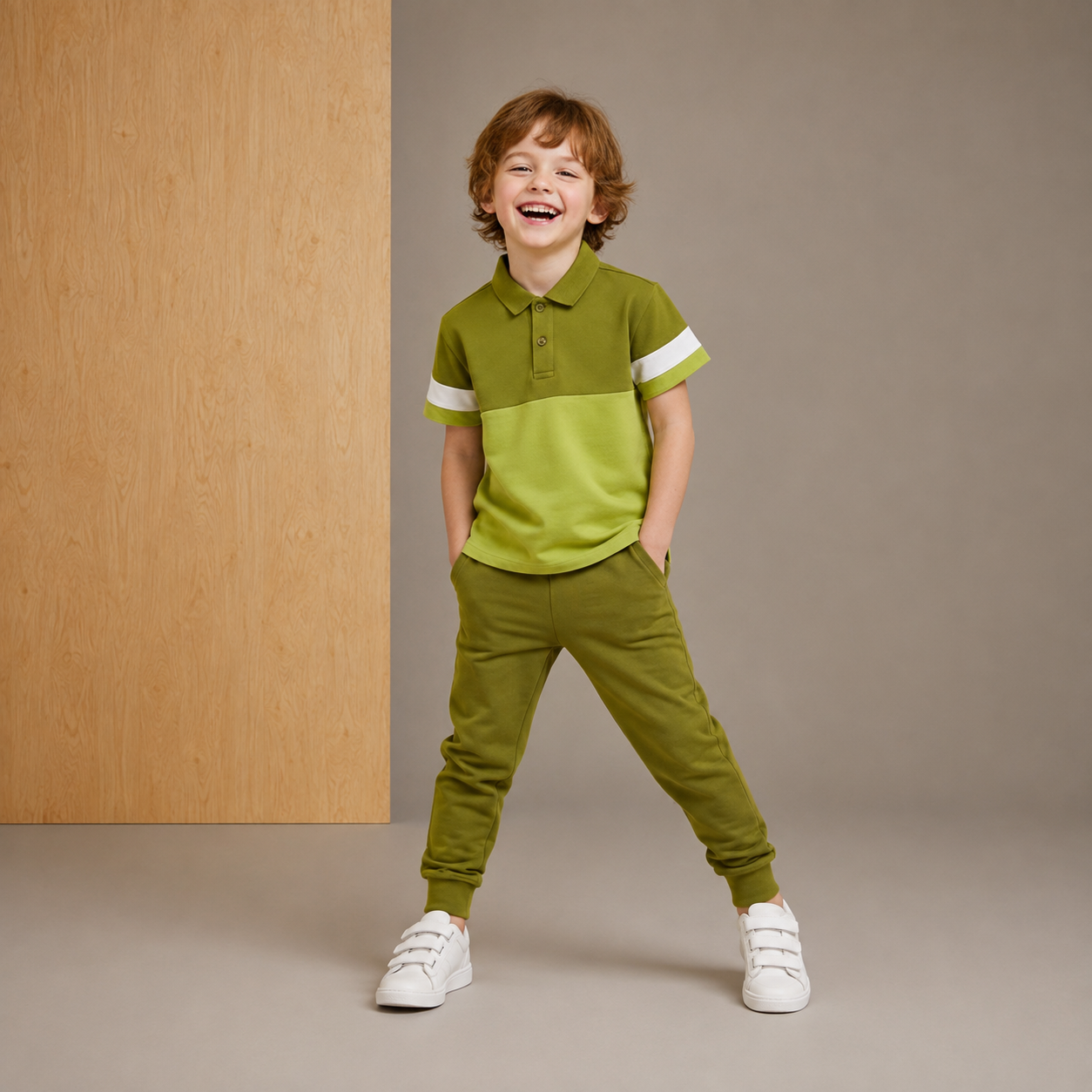 Helles Colorblock Freizeit-Polo-T-Shirt
