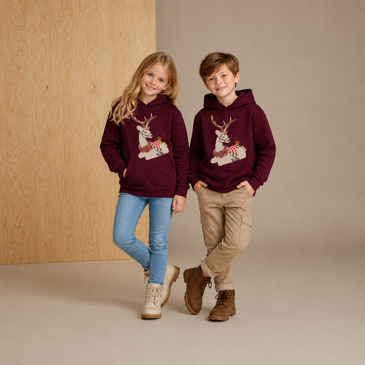 Wine Luxe Komfort-Kapuzenpullover