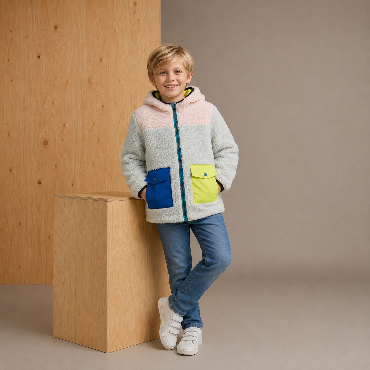 Neon Green Reversible Solid Unisex Jacket