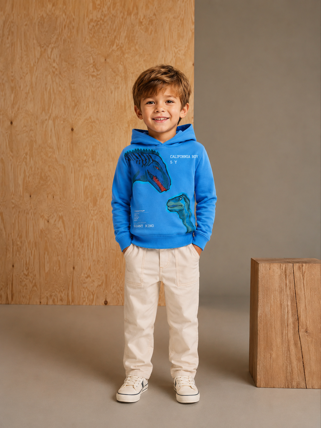 Cozy Blue Fleece Winter Hoodie