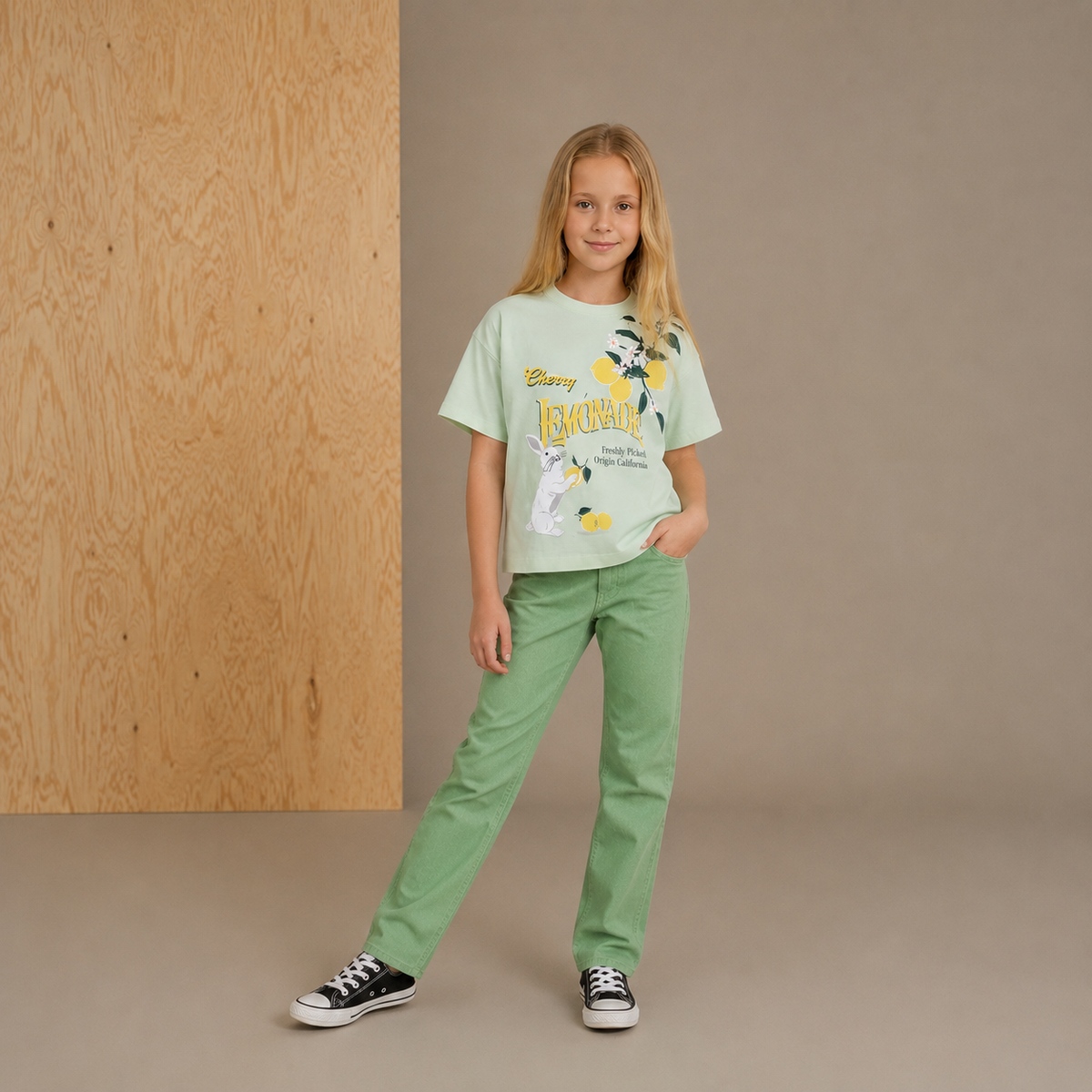 Girls Mint Breezy-Luxe Summer T-Shirt