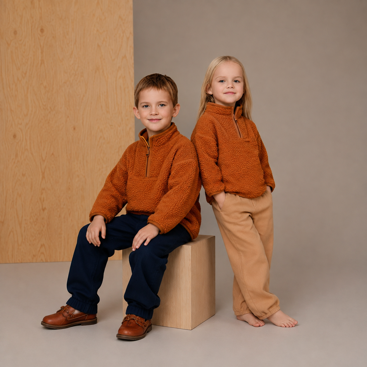 Rust Solid Unisex Sweatshirt