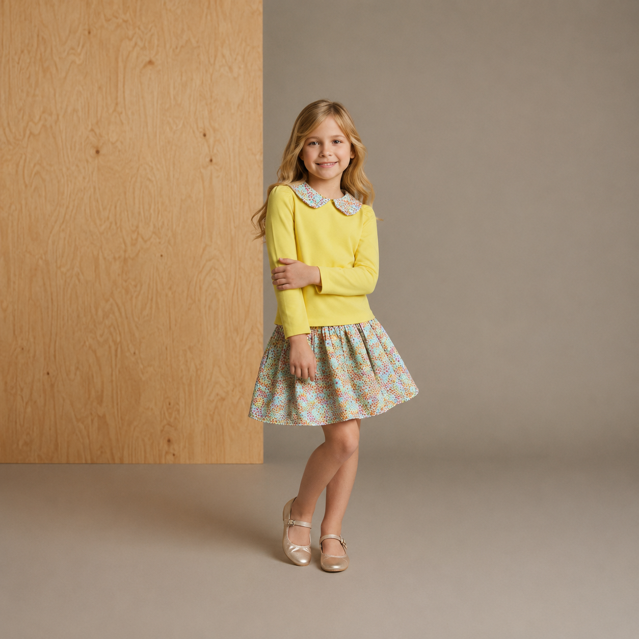 Robe d'hiver florale multicolore