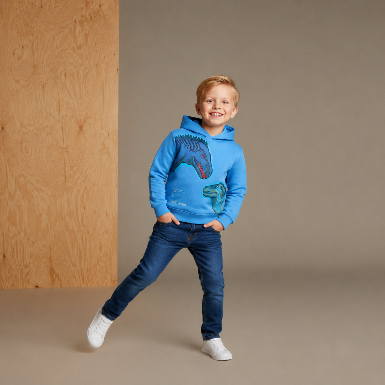 Cozy Blue Fleece Winter Hoodie
