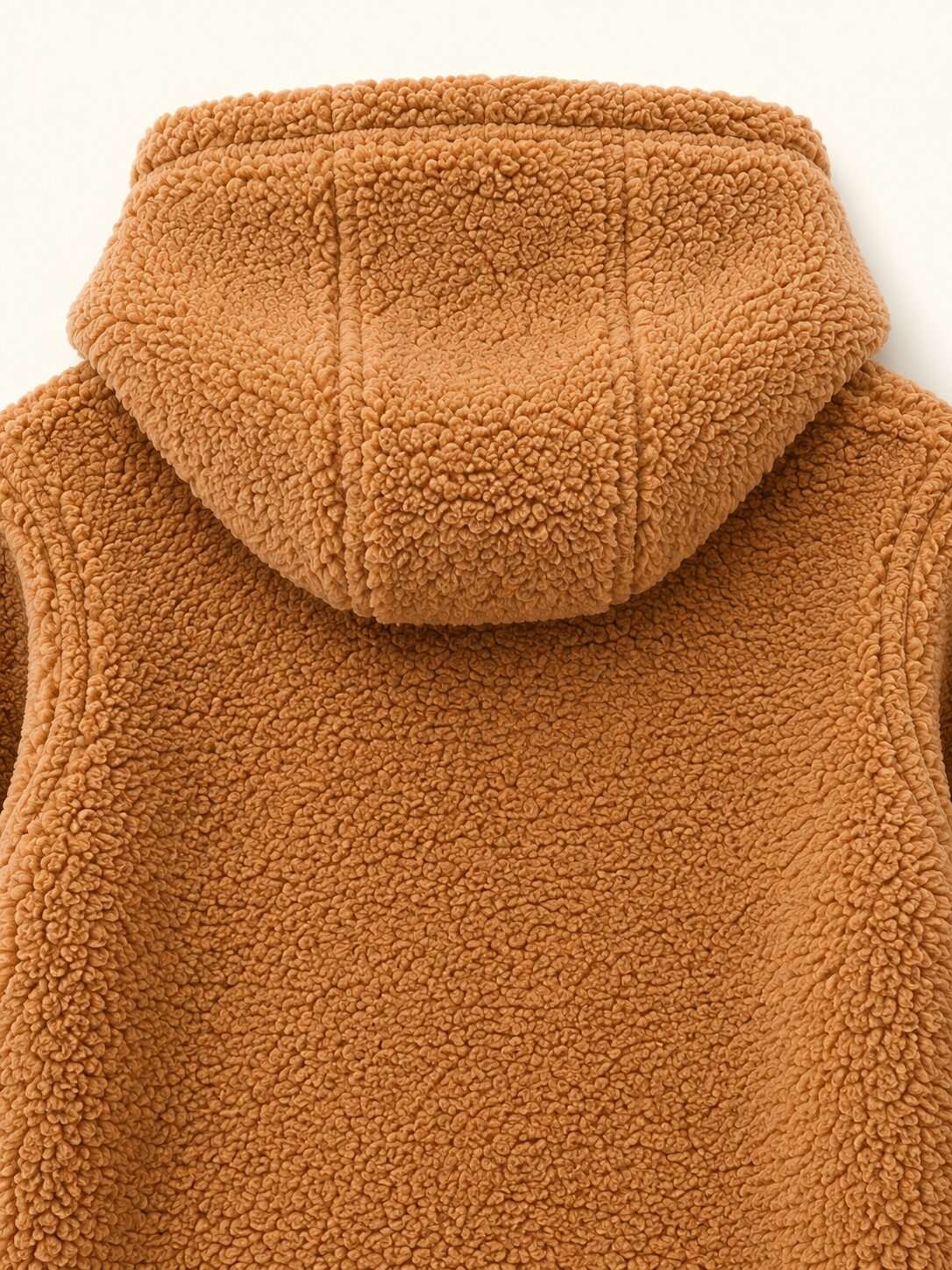 Kids Unisex Beige Hooded Sweatshirt with Kangaroo Pocket