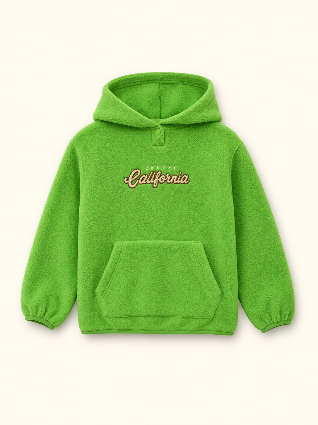 Kids Unisex Green Hooded Sweatshirt