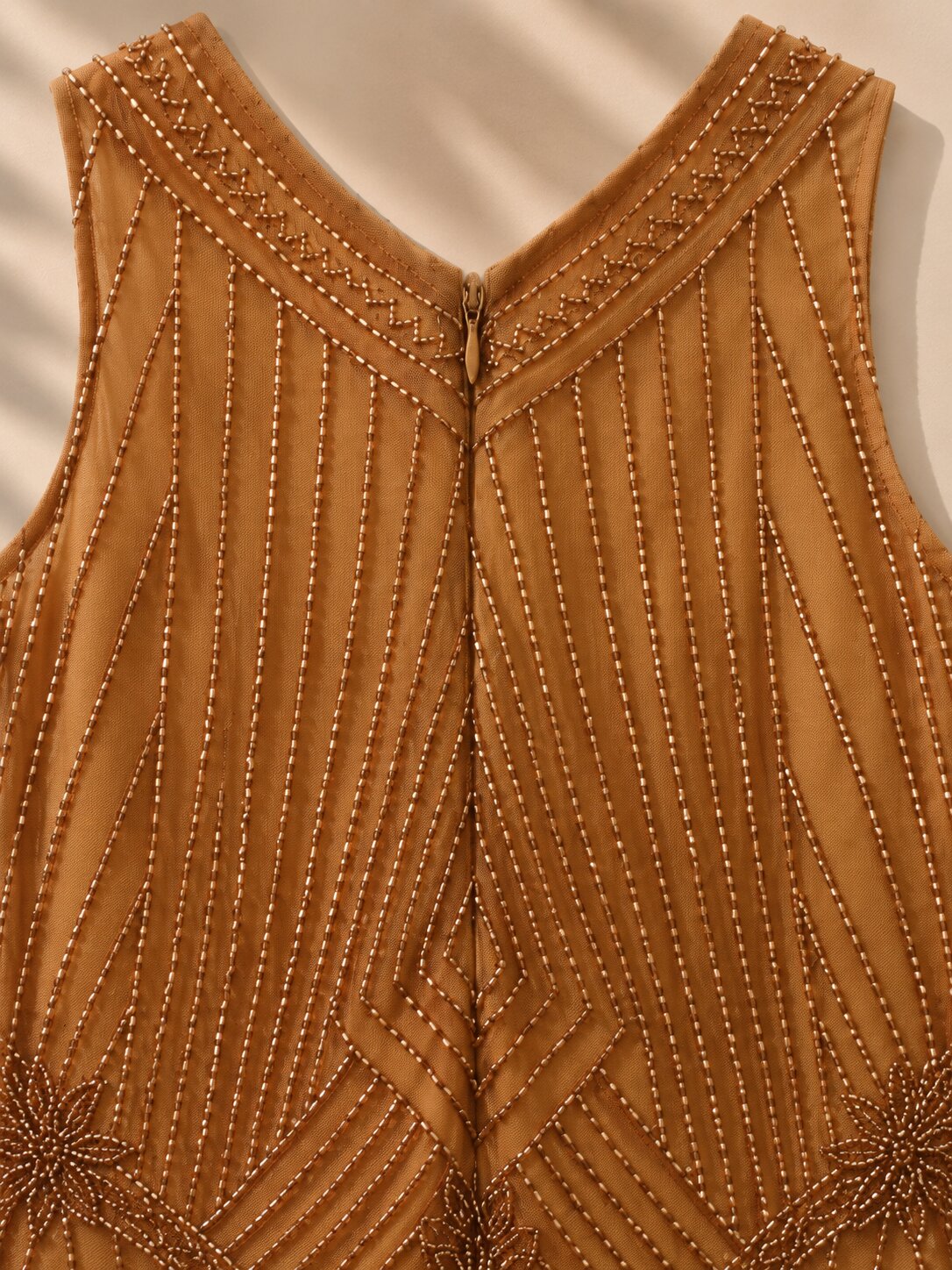 Girls Rose Gold Sequin Embellished Party Dress