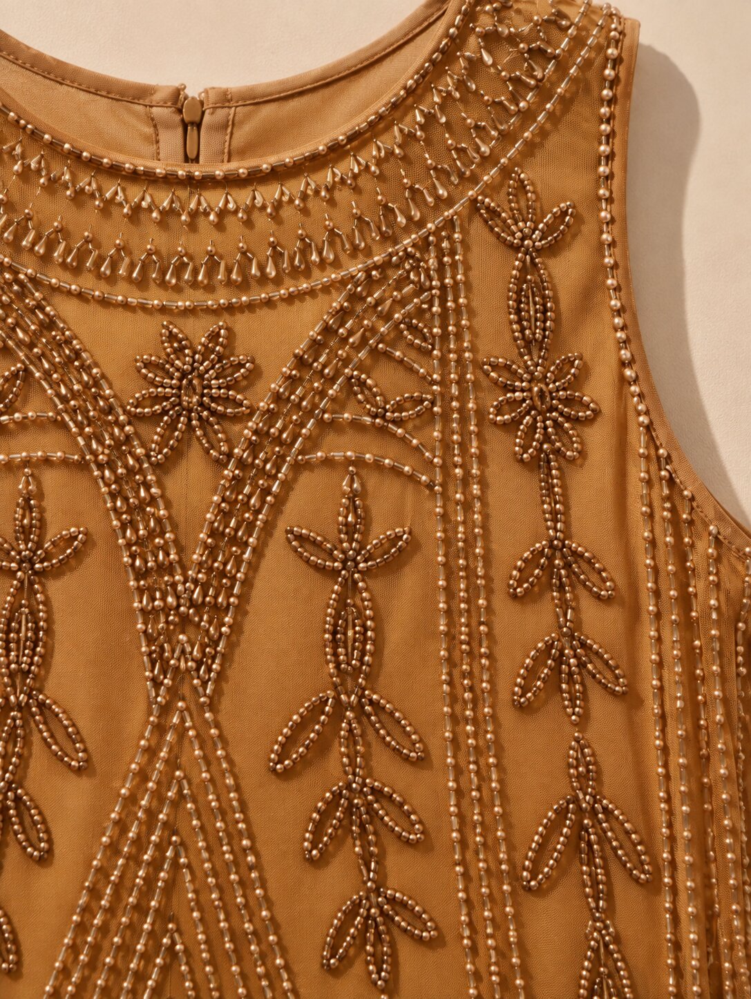 Girls Rose Gold Sequin Embellished Party Dress