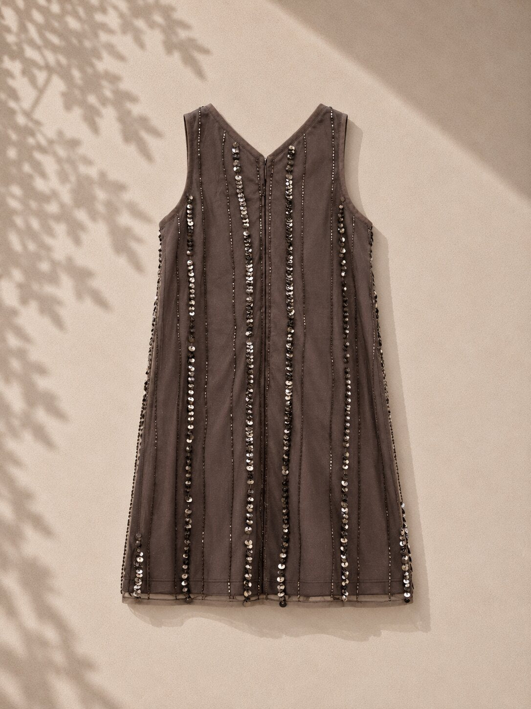 Charcoal Grey Sequin Party Dress for Girls