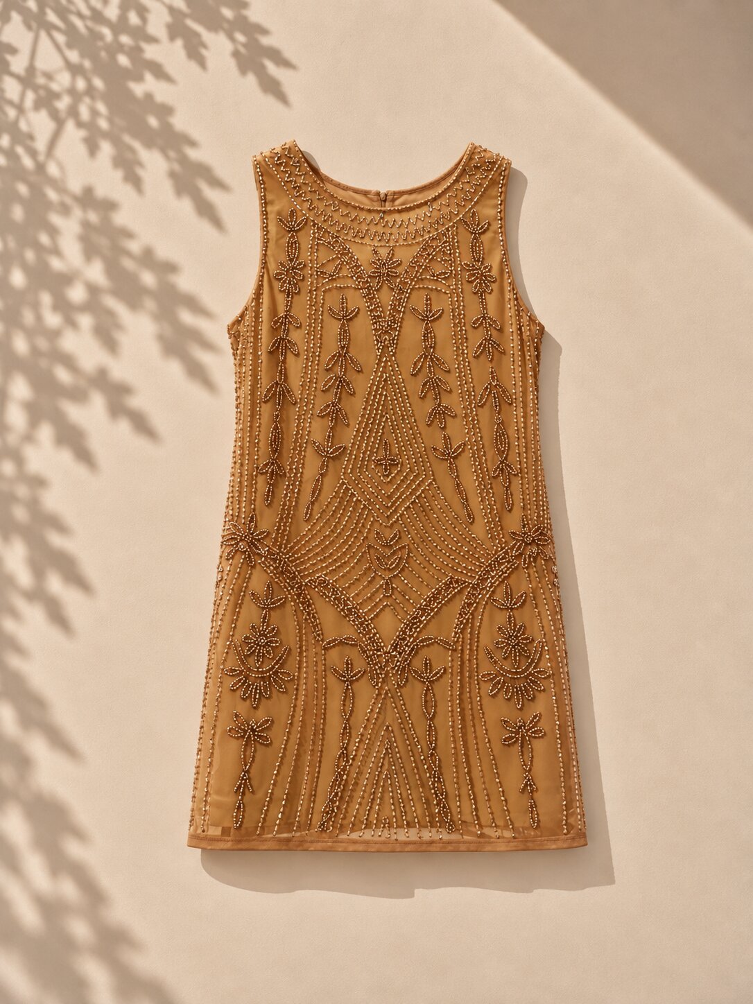 Girls Rose Gold Sequin Embellished Party Dress