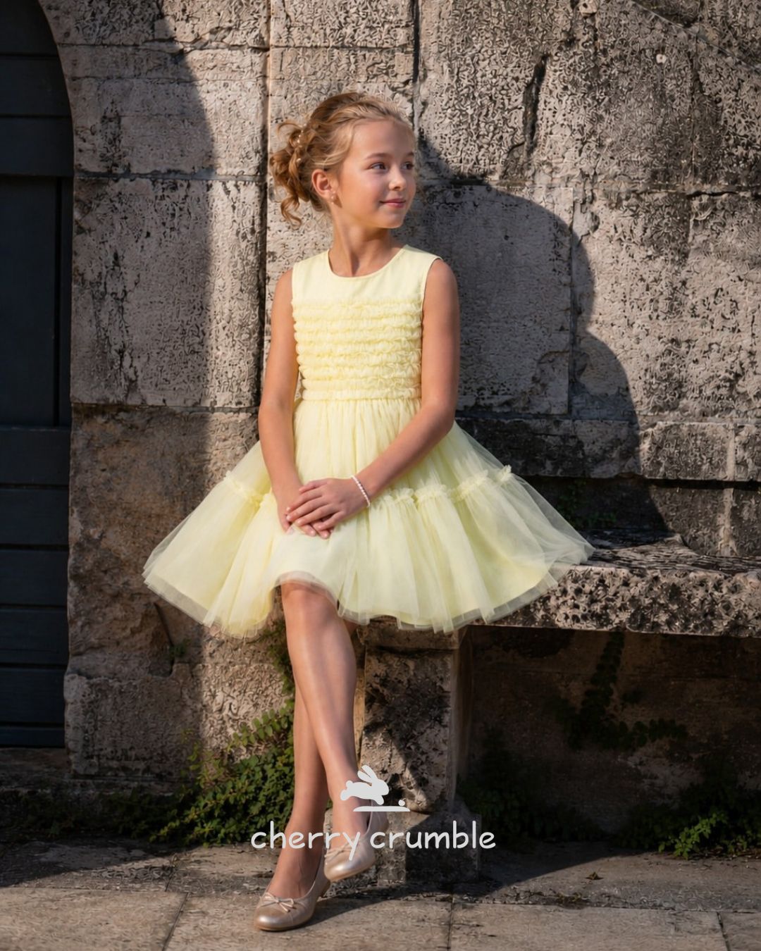 Yellow Solid Playful Smart Dress