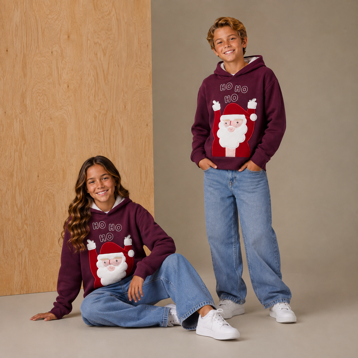 Kids Plum Graphic Appliqué Hoodie