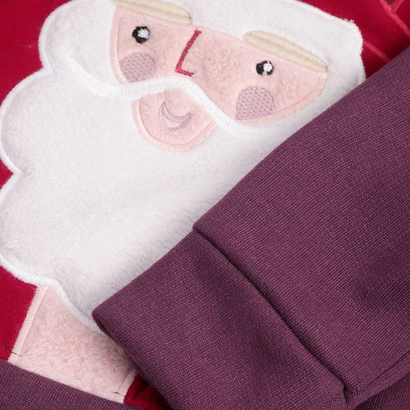 This Sherpa Hooded Sweatshirt Is All You Need This Holiday Season. A Classic Sweatshirt With Long Sleeves, Ribbed Cuffs & Hemline. The Cute Santa Appliqué In The Front Is Soft & Remains .