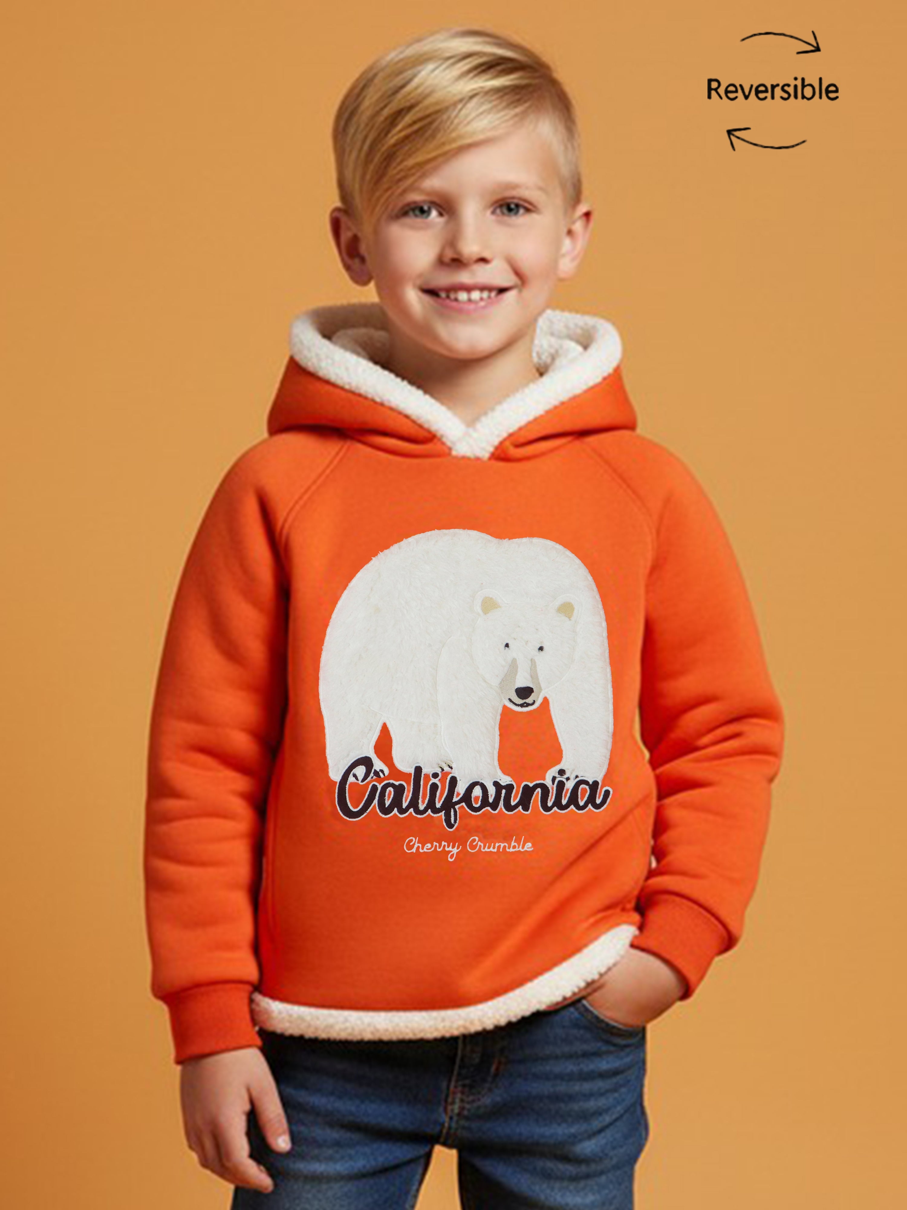 Unisex Sunny Orange Cozy Hoodie – Cherry Crumble California