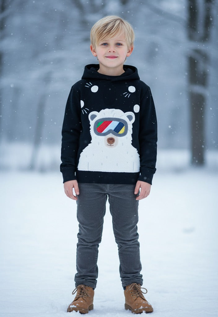 Black Charm Fleece Hoodie