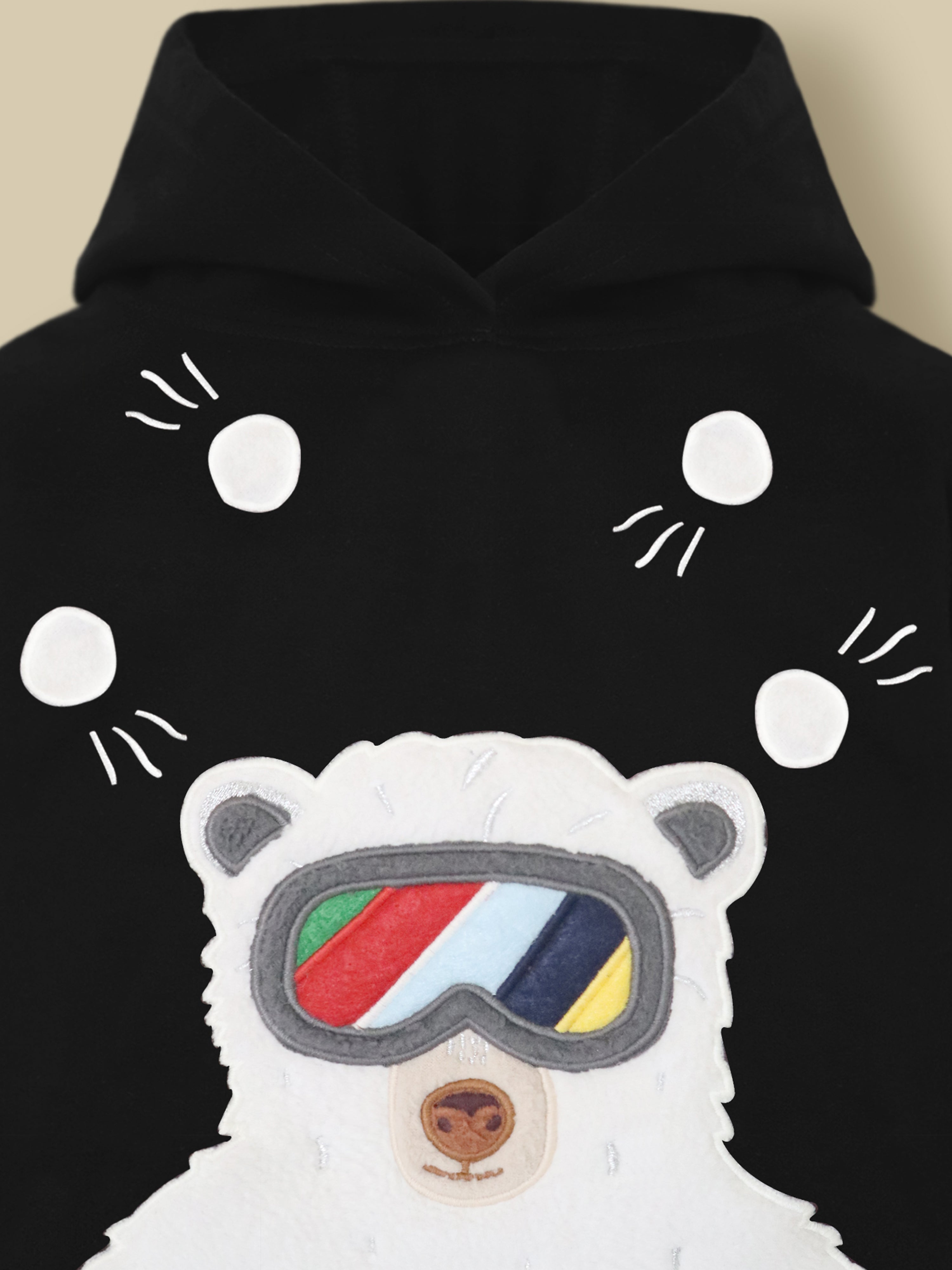 Black Charm Fleece Hoodie